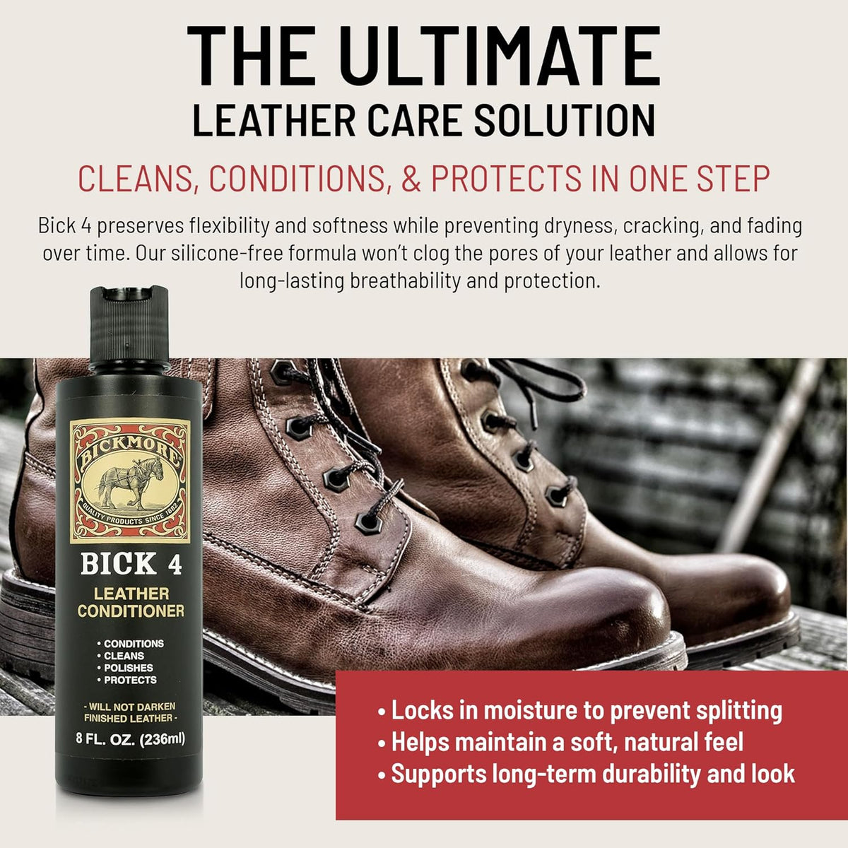8 oz Leather Cleaner & Conditioner for Smooth Finished Leathers - photo 3