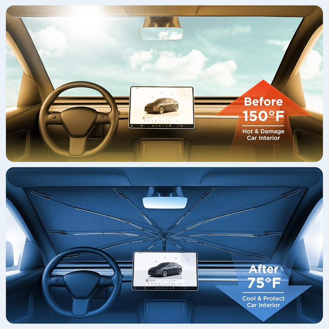 2026 Windshield Sun Shade Umbrella for Model Y and Model 3