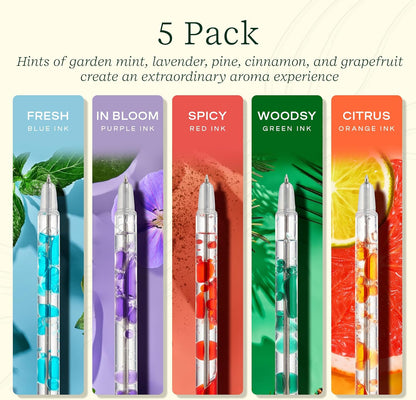 Scented Lava Gel Pen Set, 5-Pack, Multi-Color 0.5mm - photo 4