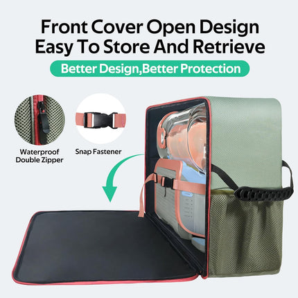Carrying Bag for Ninja SLUSHi Max XXL - Easy Access Front Panel, Multiple Pockets for Ninja Slushie Machine Accessories FS605, Rugged Bag with Multiple Handles