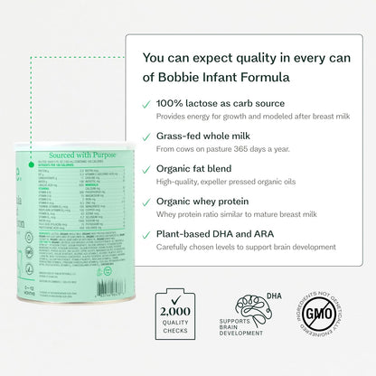 Whole Milk Grass Fed Powder Baby Formula with Iron, DHA and ARA, 14.1 oz - photo 3