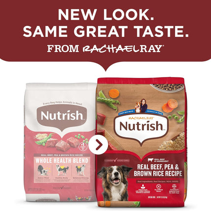 Nutrish Rachael Ray Adult Dry Dog Food Real Beef, Pea & Brown Rice Recipe, 5 lb. Bag