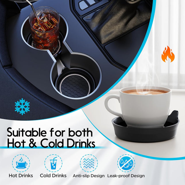 Car Cup Coaster Universal Non-Slip Cup Holders Bling Crystal
