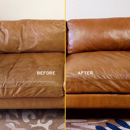 Leather Honey Complete Leather Care Kit: Cleaner, Conditioner, 2 Cloths. Non-Toxic Leather Care Made in the USA Since 1968. Restore Couches, Car Seats & Interior, Jackets, Shoes & Bags. for Any Color