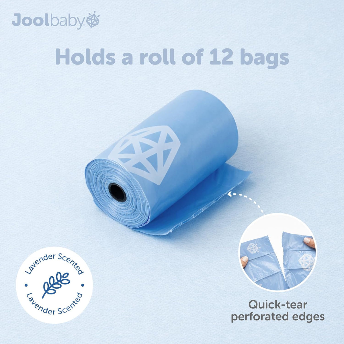 Disposable Diaper Bag Dispenser in Oatmeal with 3 Lavender-Scented Refill Rolls - photo 5