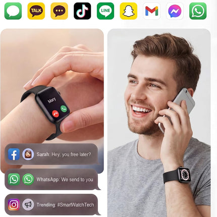 Smart Watch, Fitness Watch for Women Men with 24/7 Heart Rate/Blood Pressure Monitor,Pedometer, Sleep Tracker, 120+ Sport Modes, IP68 Waterproof Activity&Fitness Tracker Compatible with Android iPhone