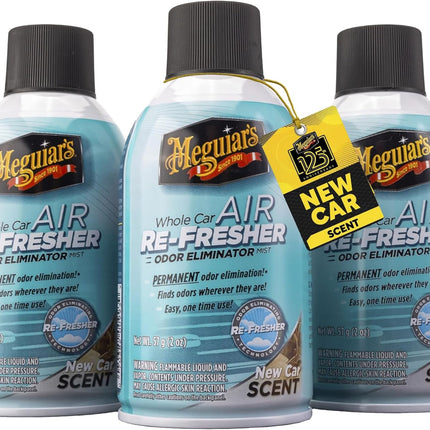 Meguiar’s Whole Car Air Refresher Odor Eliminator, Summer Breeze, 2 Oz— Car Air Freshener For Commuters, Detailers; Mist Refreshes Cabin For Sedan, Suv, Truck, Van
