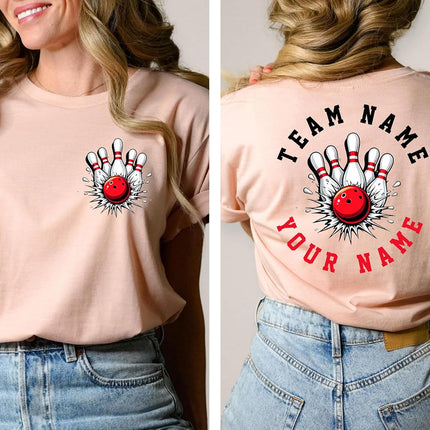 Custom Bowling Shirts for Men and Women Personalized Bowling Team Shirts with Name Gifts for Bowlers Bowling Night Tshirt Bowler League Tshirt