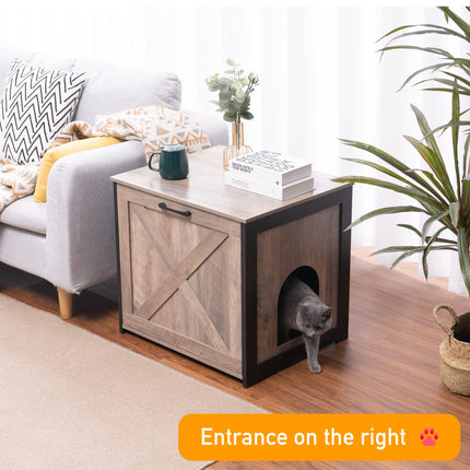 Cat Litter Box Enclosure, Hidden Litter Box Furniture, 23.6 Inches
