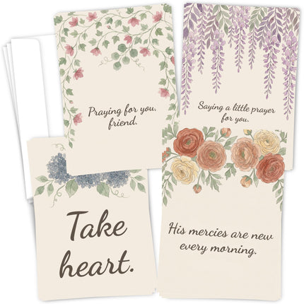 Thinking of You Cards with Envelopes - 24 Thinking of You Greeting Cards with Unique Designs and Inspiring Words - Encouragement Cards to Send to a Close Friend, Relative or Loved One (24)