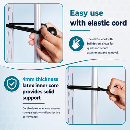 30 Pcs 4 Inches Ball Bungee Cords, Black Heavy Duty Heavyweight Tarp Black Ball Bungee, 4mm Thickness Weather Resistant Tie Down Strap, Suitable for Camping, Securing Tents, Fixing Cables and Hoses