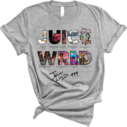 Vintage 999 Album Era Collage T Shirt Streetwear Style Music Inspired Short Sleeve Casual Tee