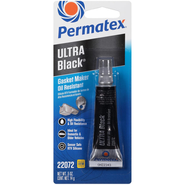 Ultra Black Maximum Oil Resistance RTV Silicone Gasket Maker, .5 oz. Tube