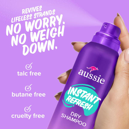 Instant Refresh Dry Shampoo, Original Clean, Talc-Free, Butane-Free, for Straight, Wavy and Curly Hair, 4.9oz