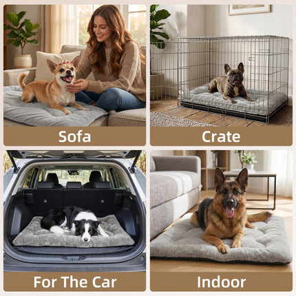 Cama para perro de 36" para jaula metálica, tapete lavable para dormir para mascotas medianas/grandes