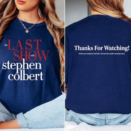 Comfort Colors® The Last Show Stephen Colbert 2026 Shirt, The Late Show Gift Graphic Tee, Final USA Thanks for Watching Unisex T-Shirt Ivory