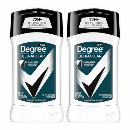 Men Black + White Antiperspirant Deodorant, 2 Count, 2.7 oz
