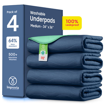Washable Underpads, Heavy Absorbency Reusable Incontinence Pads