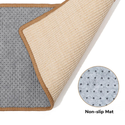 Cat Scratcher Mat, 23.6 X 15.7 Inch Natural Sisal Cat Scratch Mat