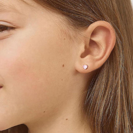 Hypoallergenic Earrings for Girls Toddler Surgical Steel Screw Flat Back Earrings for Sensitive Ears Women14K Gold Silver Earring Cute Heart Flower Pearl Star Stud Earring Sets
