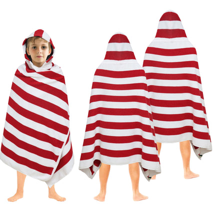 Hooded Bath Towel Wrap - 100% Cotton Soft Hooded Kids Towel