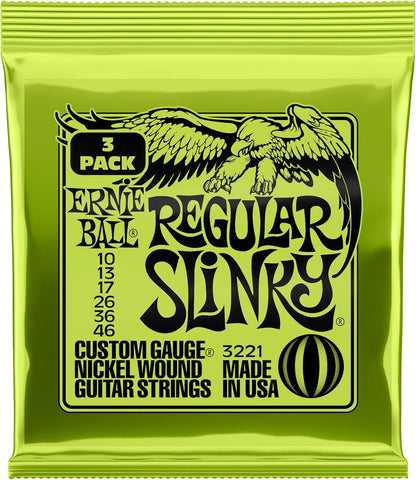 10-46 Nickel Wound Electric Guitar Strings 3-Pack
