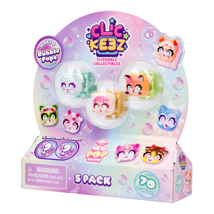Series 3 5-Pack | 5 Collectible Character Keyboard Keys Click and Clack | Create Your Own Keychain | Ages 6+