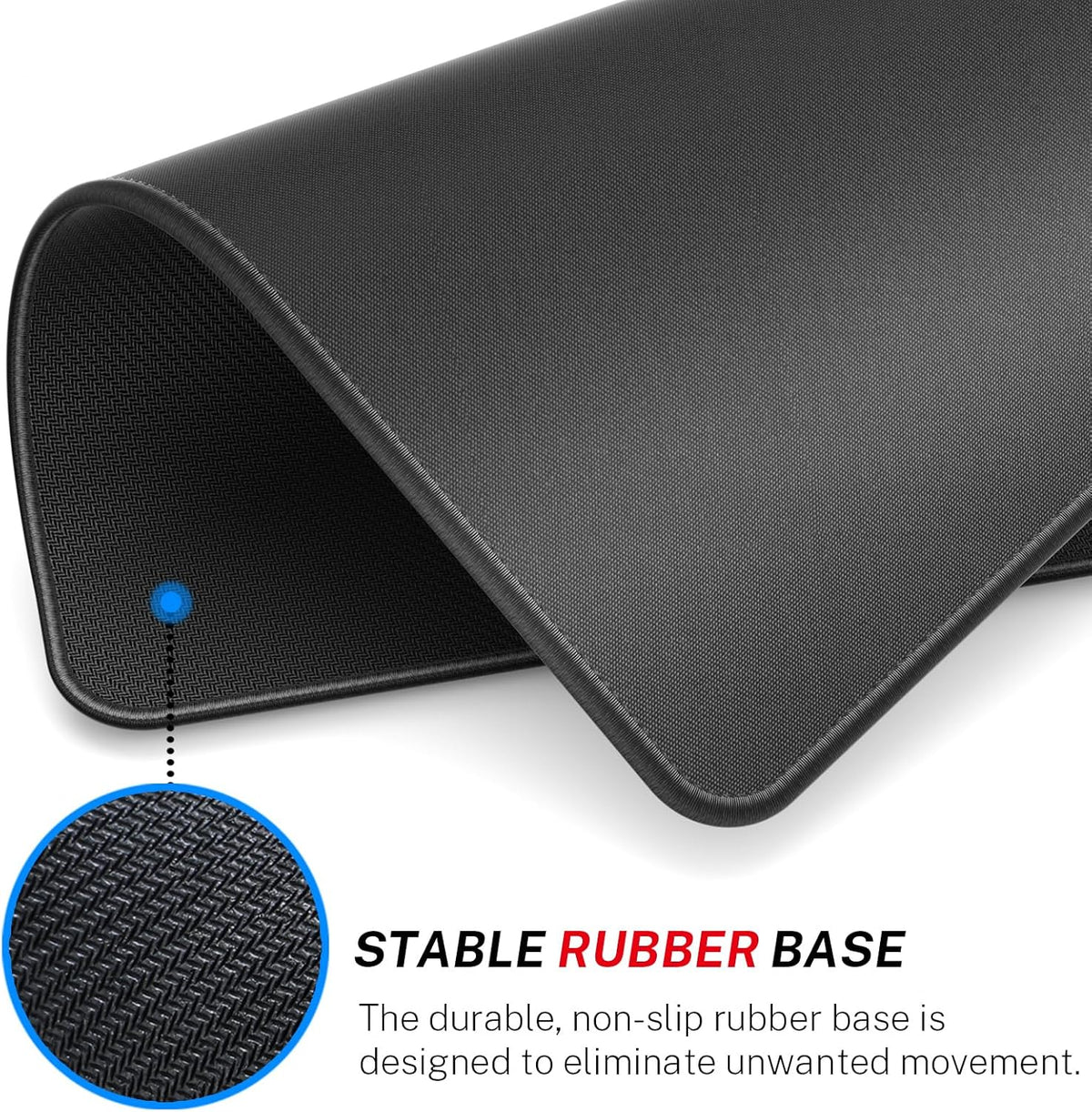 Mouse Pad [30% Larger] with Anti-Fray Stitched Edges, Premium-Textured Waterproof Surface, Non-Slip - photo 4