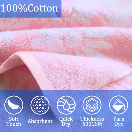 Toddler Hooded Towel Wrap, 3-10 Years, 100% Cotton,Daisy