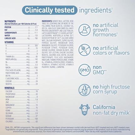 Enfamil Optimum (Enspire), Our Closest Formula to Breast Milk, Immune-Supporting Lactoferrin and Brain-Supporting DHA Baby Formula, 30 Oz Refill