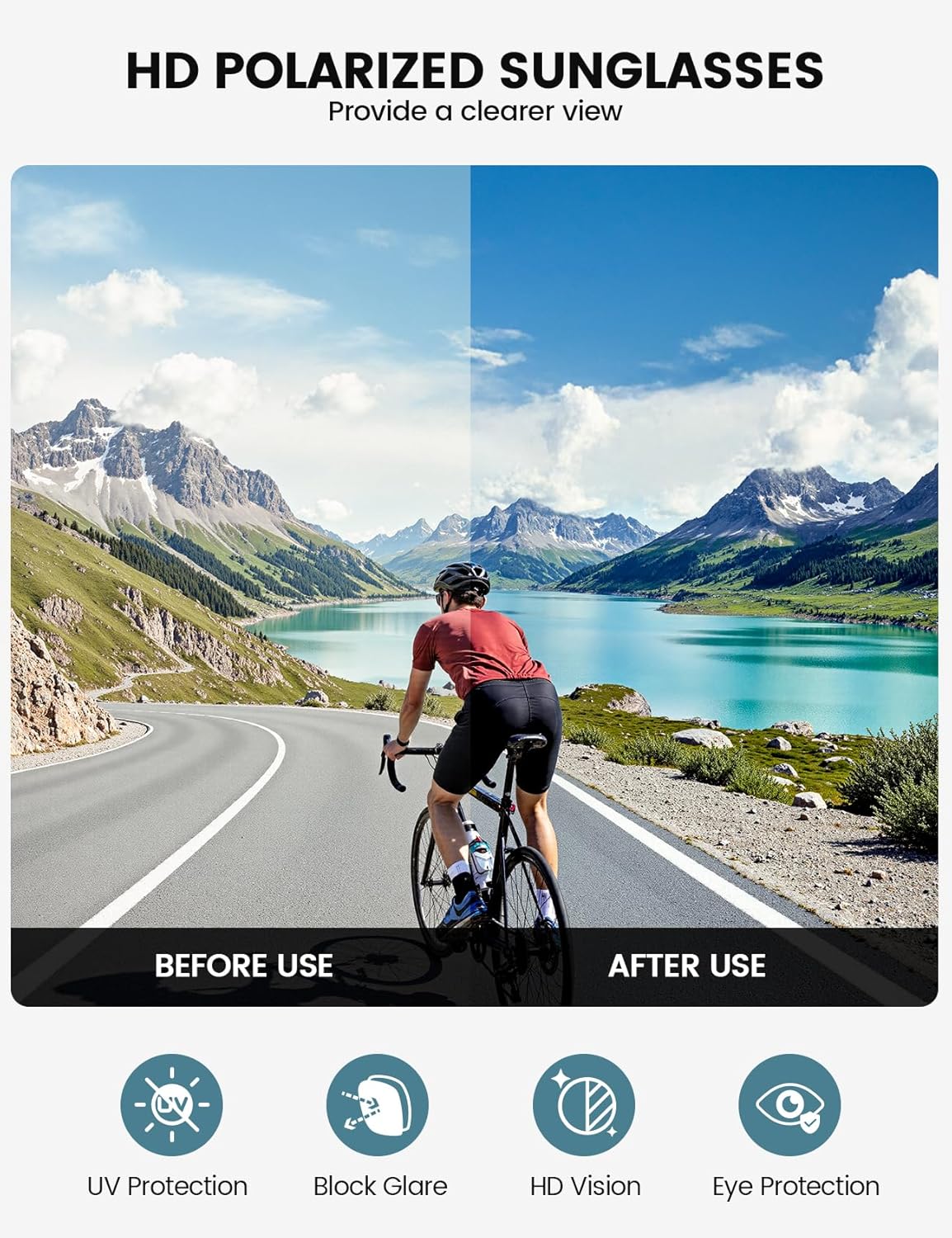 Polarized Sports Sunglasses for Men and Women - photo 5