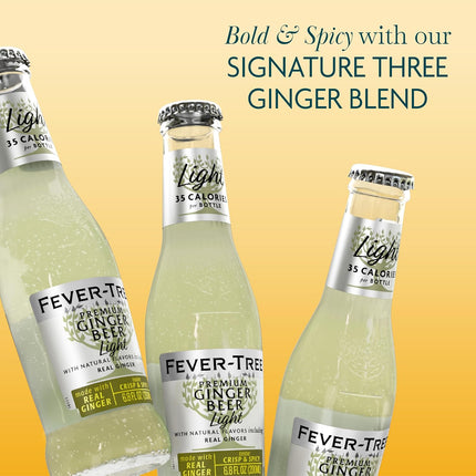 Fever-Tree Light Ginger Beer, 6.8 fl oz (24 Bottles) Lower in Calories, No Artificial Sweeteners, Flavorings or Preservatives