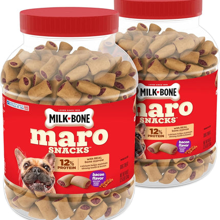 Milk-Bone MaroSnacks Bacon Flavor Small Dog Treats With Bone Marrow, 40 Ounces (Pack of 2) (Packaging Design May Vary)