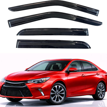 KPY Rain Guards Fit for 2012-2017 Toyota Camry, Out-Channel Window Visors Vent Wind Deflectors 4PC, Car Accessories for 12-17 Camry