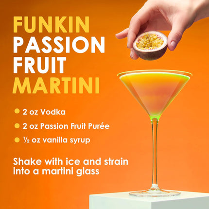 Funkin Fruit Puree | Real Fruit, Simple Ingredient, Natural Mixer for Cocktails, Drinks, Smoothies | Vegan, Non-GMO, Gluten-Free (2.2 lbs) (Passion Fruit)