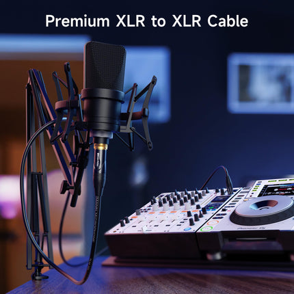 2-Pack XLR to XLR Cable, Microphone Cable, M-F, 3ft