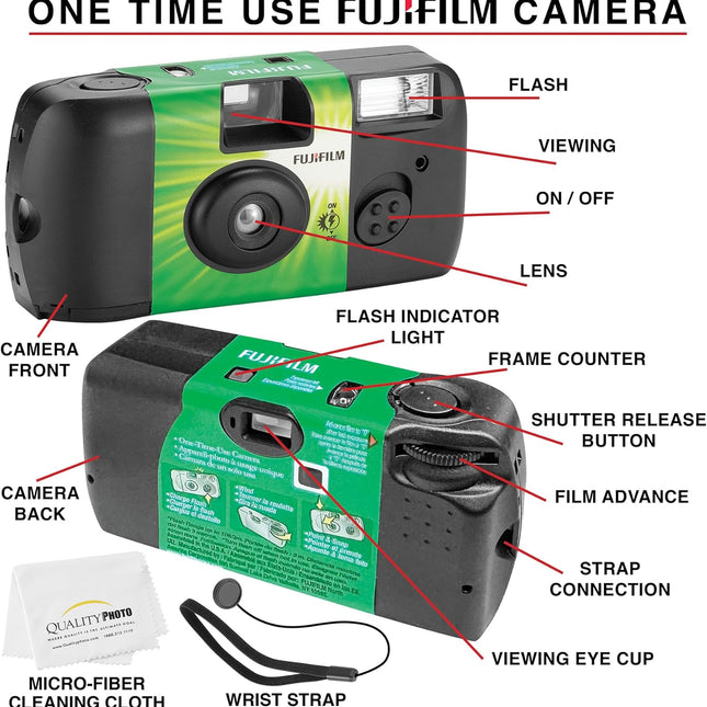 Flash 400 Disposable 35mm Camera (1 Pack) Bonus Hand