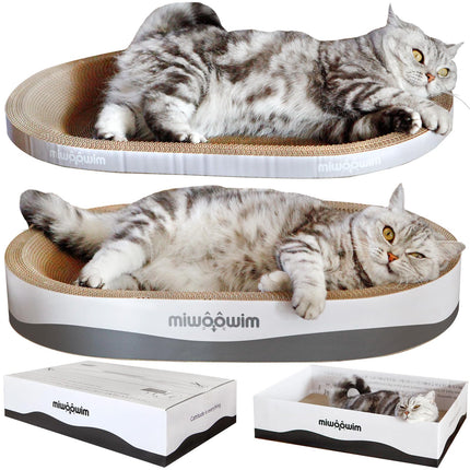 Set rascador para gatos de 3 piezas, nido en forma de cuenco ovalado para gatos de interior