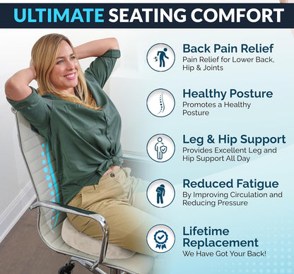 Premium Gel & Memory Foam Seat Cushion – Doctor Recommended Office Chair Cushion, Car Seat Cushion  - photo 4