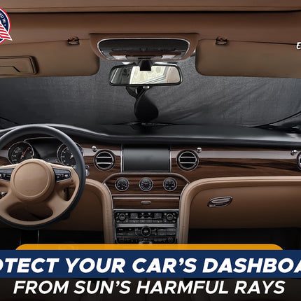Car Front Windshield Sun Shade, Foldable Window Shade for SUVs