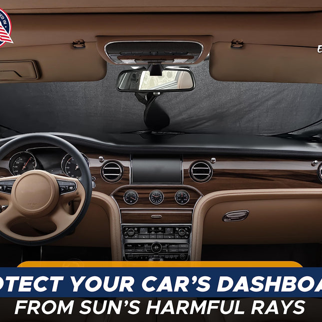 Car Front Windshield Sun Shade, Foldable Window Shade for SUVs