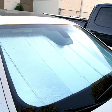 Front Car Windshield Sun Shade Compatible with 2008-2012 Ford Escape | Custom Fit Visor Accordion Fold Style Sun Protector | Silver & Grey 1-pc Set | SS-099