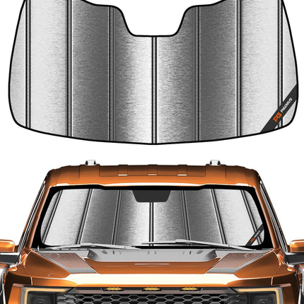 Windshield Sun Shade for Ford F150 2021-2025. Reflective Aluminum Film Front Window Sunshade B
