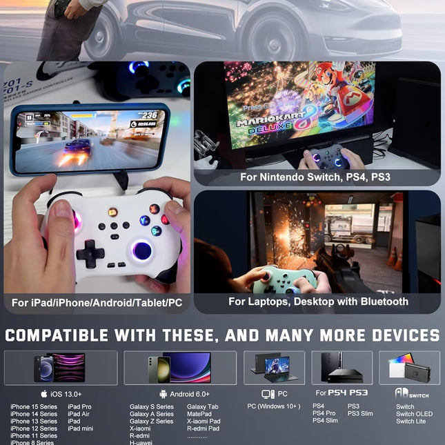 Mobile Gaming Controller for iPad/iPhone/Tablet, Cloud Controller Remote Joystick for iOS/Android - photo 2