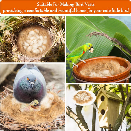 Sukh Bird Nesting Material - Bird Nests Bedding Hummingbird Nesting Material Mixing Canary Nesting Material Finch Nesting Material Parakeet Nesting Materials for Cage,Gardens,Tree Trunks (2)