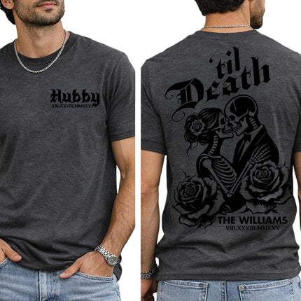 Mr and Mrs Shirts: Custom Roman Numeral Initials or Name, Couple Honeymoon Hoodies, Just Married Husband Wife Matching Outfit
