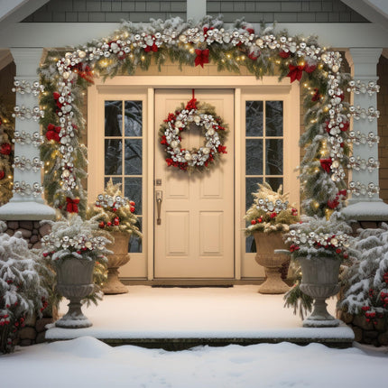 2 Pcs 6 ft Christmas Ball Ornament Garland, Champagne Gold