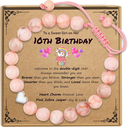 Birthday Gifts for Girls, Beaded Bracelets as 1/2 1 2 3 4 5 6 7 8 9 10 11 12 13 14 15 16 Year Old Birthday Gift
