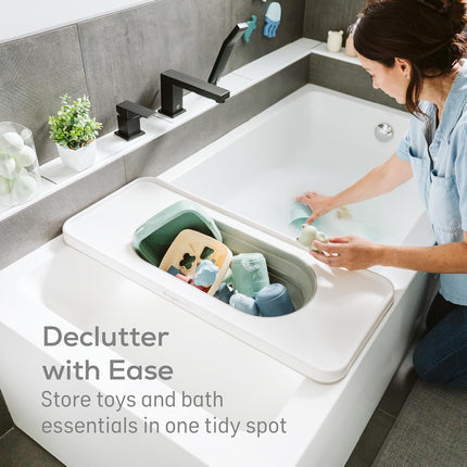 Angelcare Bath Shelf | Fits Standard Bathtubs Up to 28" Wide | Collapsible Drain-Through Basket | Lightweight Bathtub Caddy & Toy Organizer | Durable, Water-Resistant and Easy to Clean