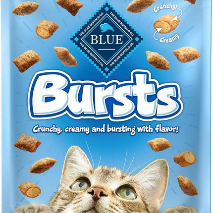 Blue Buffalo Bursts Crunchy & Creamy Cat Treats, Great for Training, Paw-Lickin' Chicken, 2-oz Bag (6 Pack)